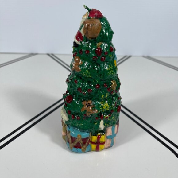 Vintage Santa Christmas Tree Candle Holiday Decor Figurine 6.5" Tall - Picture 7 of 7